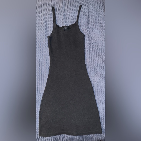 Brandy Melville Black Ribbed Dress - Picture 1 of 2